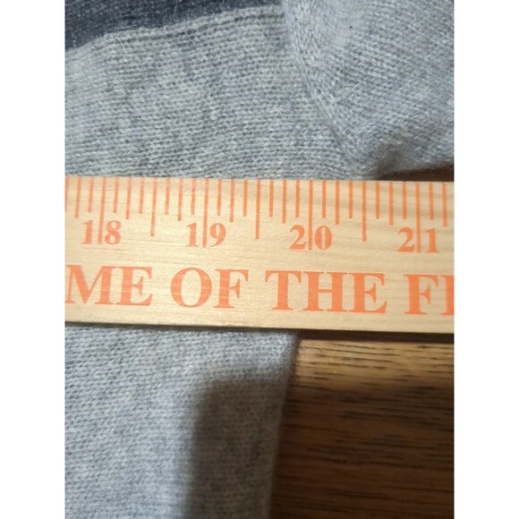 Charter Club 100% Cashmere Cardigan LG Color block Neutrals Scarf Hem. - Picture 9 of 10